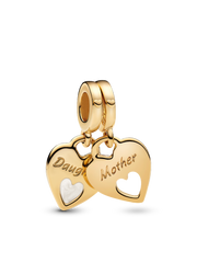 Mother-Daughter Splittable Heart Charm Bracelet Set