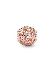 Hearts All Over Charm - 14k rose gold plating
