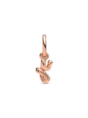 FINAL SALE - Letter Y Script Alphabet Dangle Charm - 14k rose gold plating