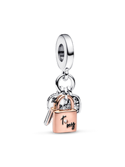 Pandora Moments Studded Chain Bracelet Triple Dangle Charm Set