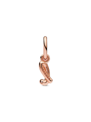 FINAL SALE - Letter l Script Alphabet Dangle Charm - 14k rose gold plating