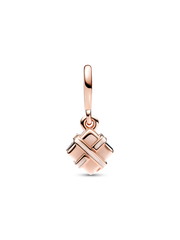 Happy Birthday Gift Openable Dangle Charm - 14k rose gold plating