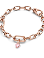 Pandora ME Pink Chakra Heart Mini Dangle Charm - 14k rose gold plating