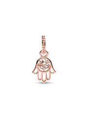 FINAL SALE - Protective Hamsa Hand Dangle Charm - 14k rose gold plating