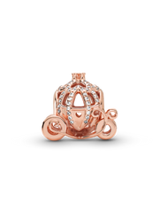Disney Cinderella Sparkling Carriage Charm - 14k rose gold plating