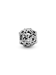 Hearts All Over Charm - Sterling silver