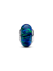 Opalescent Green Charm - Sterling silver