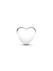 Hope heart sterling silver charm with pink enamel - Sterling silver