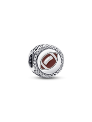 Engravable Football Charm - Sterling silver