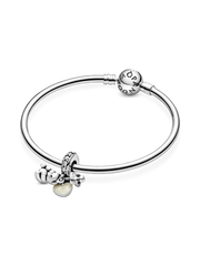 Baby Teddy Bear Dangle Charm - Sterling silver