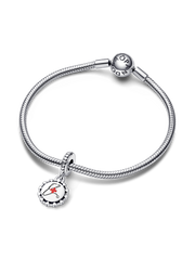 Stethoscope Engravable Dangle Charm - Sterling silver