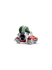 FINAL SALE - Festive Car & Christmas Tree Charm - Sterling silver
