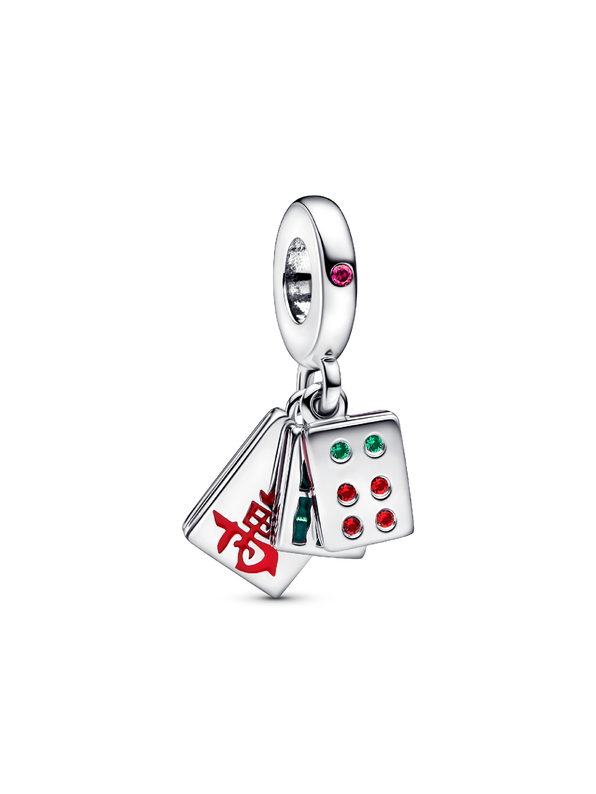 FINAL SALE - Mahjong Triple Dangle Charm - Sterling silver