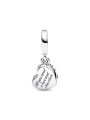 FINAL SALE - Openable Heart Chocolate Gift Box Dangle Charm - Sterling silver