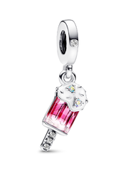 FINAL SALE - Sprinkled Popsicle Dangle Charm - Sterling silver