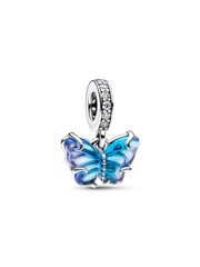 Blue Murano Glass Butterfly Necklace Set