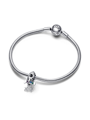 FINAL SALE - Space Love Rocket Charm - Sterling silver