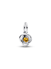 November Eternity Circle Dangle Charm Bracelet Set