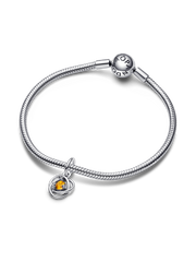 FINAL SALE - Honey Eternity Circle Dangle Charm - Sterling silver