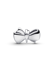 Sparkling Bow Charm - Sterling silver