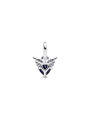 Winged Heart Mini Dangle Charm - Sterling silver