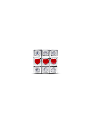 Moveable Toy Cube Charm - Sterling silver