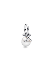 Pearl & Arrows Mini Dangle Charm - Sterling silver