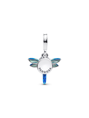 Dragonfly Double Dangle Charm - Sterling silver