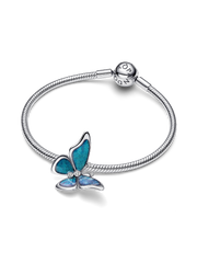 Oversized Butterfly Charm - Sterling silver