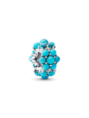 Turquoise-colored Ocean Charm - Sterling silver