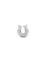 Textured Horseshoe Mini Charm - Sterling silver