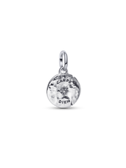 Skull Medallion Charm - Sterling silver