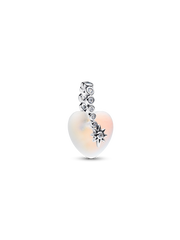Shooting Star & Heart Dangle Charm - Sterling silver