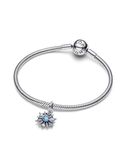 Disney Frozen Queen Elsa Snowflake Dangle Charm - Sterling silver