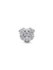 Sparkling Heart Charm - Sterling silver
