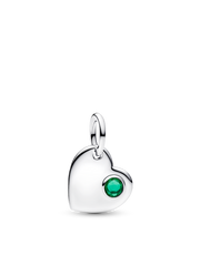 May Birthstone Heart Pendant Necklace