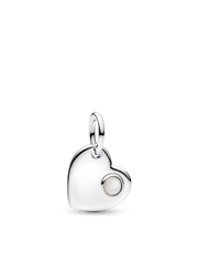 June Birthstone Heart Pendant Necklace