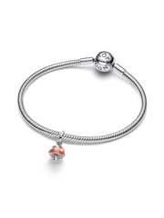 Glow-in-the-dark Mushroom Dangle Charm - Sterling silver