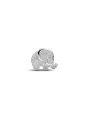 Textured Elephant Mini Charm - Sterling silver