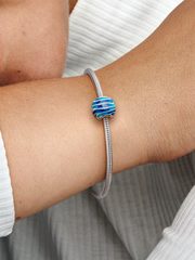 Blue Wave Charm - Sterling silver