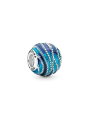 Blue Wave Charm - Sterling silver