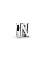 Letter N Alphabet Charm - Sterling silver