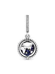 Spinning Globe Dangle Charm - Sterling silver