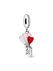 Happy Bday Balloon Dangle Charm - Sterling silver
