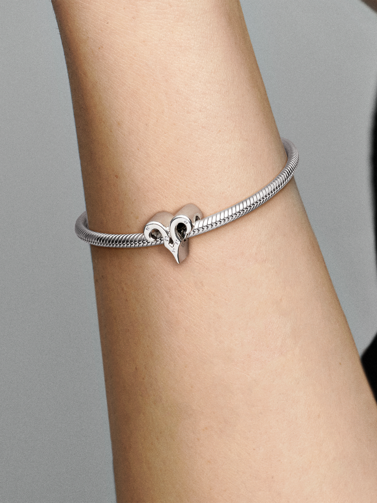 Sparkling Aries Zodiac Charm - Sterling silver