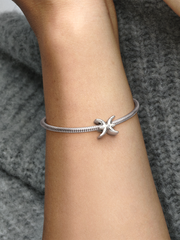 Sparkling Pisces Zodiac Charm - Sterling silver