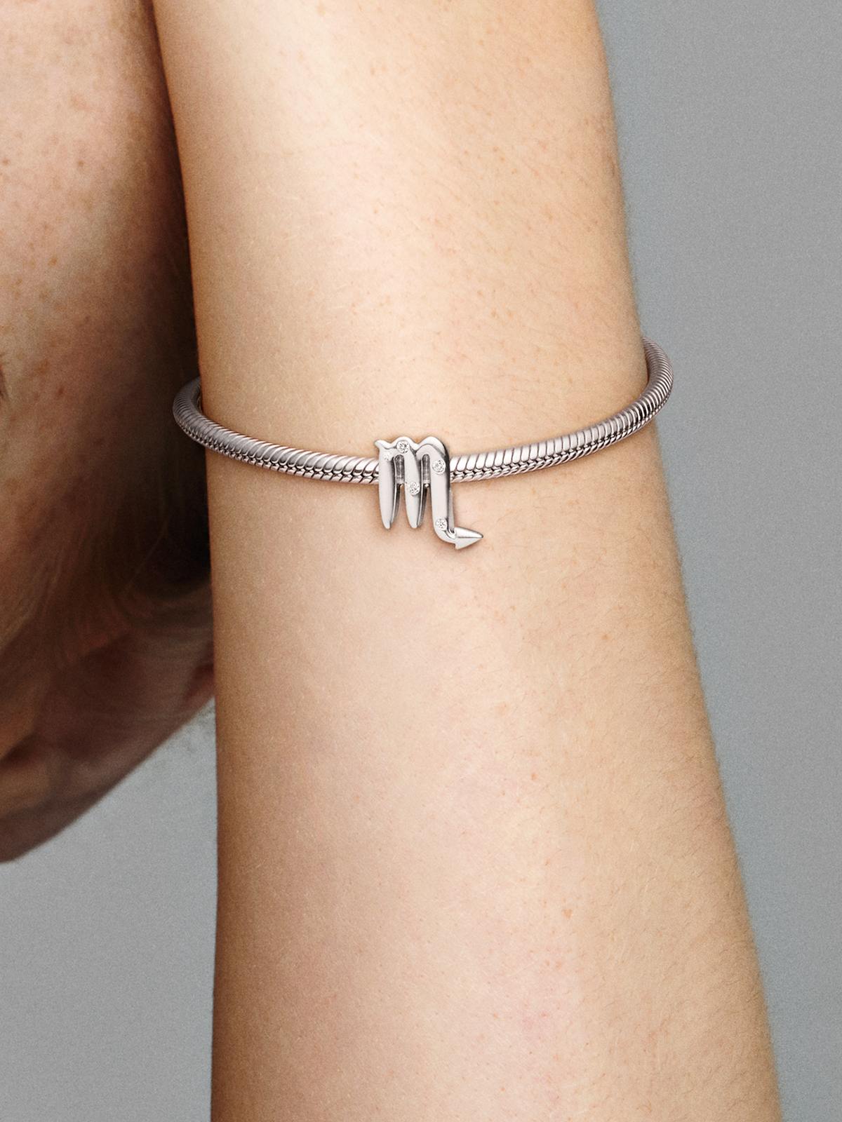 Sparkling Scorpio Zodiac Charm - Sterling silver