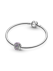 Openwork Purple Daisy Charm - Sterling silver