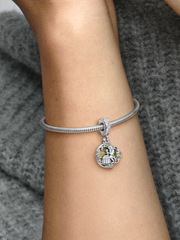 Disney Beauty and the Beast Dancing Dangle Charm - Sterling silver