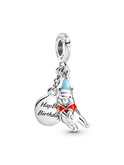 FINAL SALE - Disney Winnie the Pooh Birthday Dangle Charm - Sterling silver